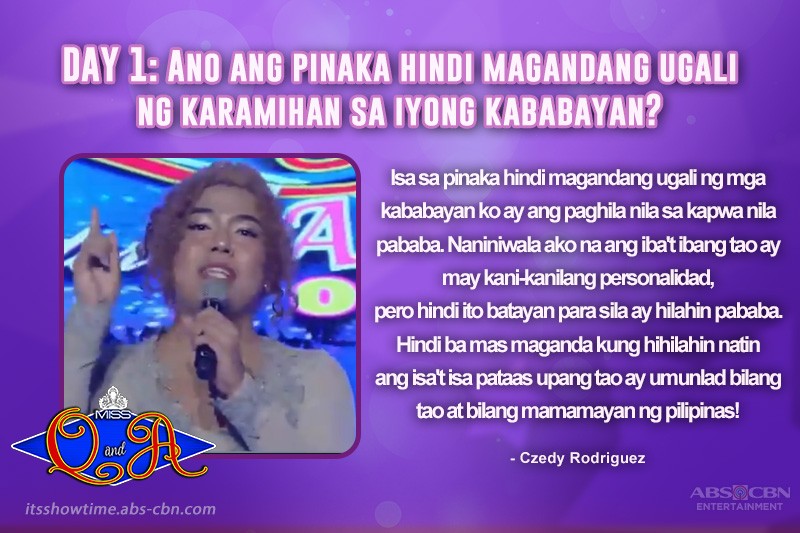 Balikan ang winning answers ng kaunaunahang Miss Q & A Intertalaktic