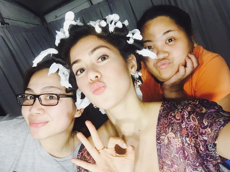 On the set of The Story Of Us: Shaina Magdayao as bubbly Lucia